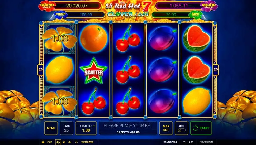 25 Red Hot 7 Clover Link