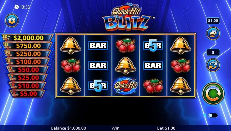 Quick Hit Blitz Blue
